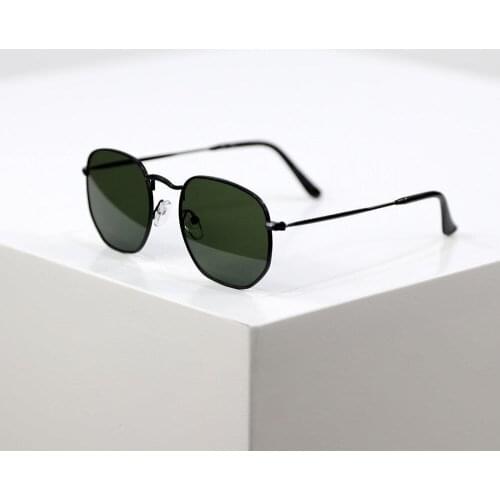 Design UV400 Oval Retro Black Glasses