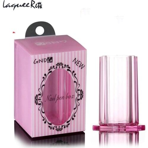 Dotting Tool Nali Art Pen Box Brush Holder Transparent Cup Acrylic Liquid Cylindrical Shape Container Manicure Tool