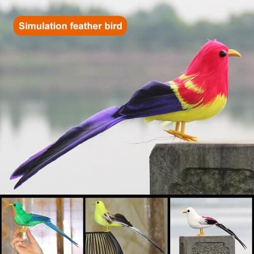 Artificial Bird Ornament Decorative Simulation Colorful Fake Bird Garden Decoration for Porch Home Patio XHC88