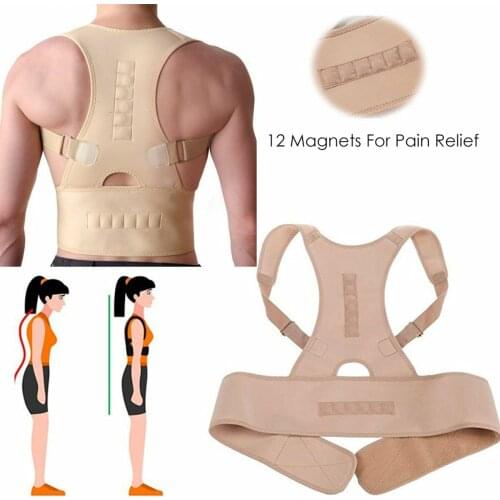 Posture Corrector Magnetic Therapy Posture Corrector Brace Adjustable Shoulder Back Brace Support Belt NO Slouching
