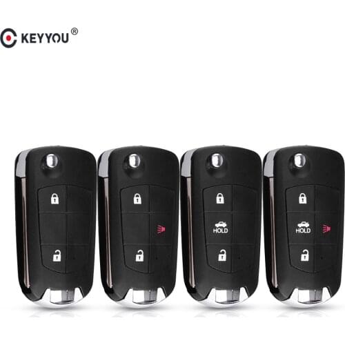 KEYYOU 2/3/4 Button Modified Flip Remote Blank Case Folding Car Key Shell For Nissan Sunny Sentra Versa Tiida With NSN14 Blade