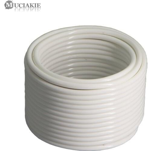 MUCIAKIE 10/20/30/50/60M 4/7mm Cream White New PVC Hose 1/4 inch Micro Tubing Pipe Garden Watering Irrigation Main Branch Line