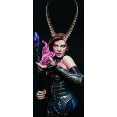 Unassambled 1/10 ancient girl with long hair bust Resin figure miniature model kits Unpainted