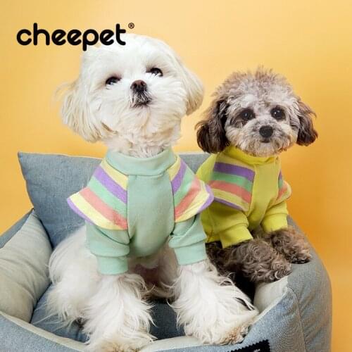 Pet Dog Clothes for Small Dogs Stripe Hoodie Jacket Puppy Pet Clothing Cute Warm Sweater Outfit Chihuahua French Bulldog