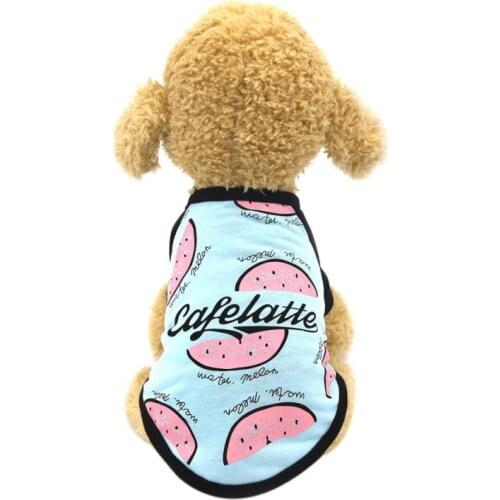 Dog Clothes Fruit Printed Summer Pets Sweater Puppy Cat Vest Cotton Apparel Costumes Chihuahua Bulldog Clothing Pet Supplies