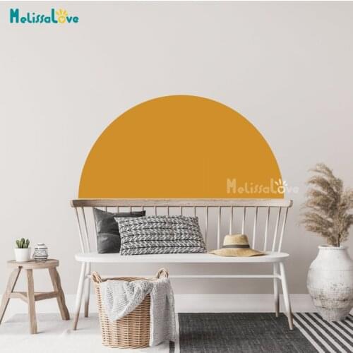 Half Circle Decal Geometric Modern Minimalism Removable Vinyl Wall Sticker Living Room Bedroom Home Heardboard Decor BD733