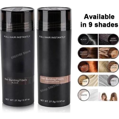Home Use Black 27.5g Keratin Hair Building Fibers Hair Instantly Fibras Capilares Fiber Hold Spray Powder Hair Treatment