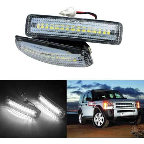 ANGRONG 2x Canbus LED Side Indicator Repeater Lights For Land Rover Discovery 3&4 Freelander 2 Range Rover Sport