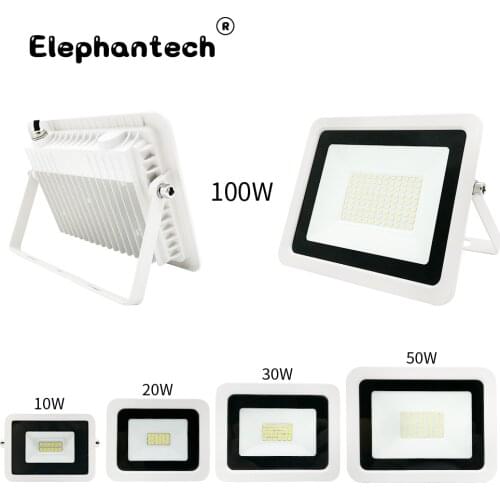 2021 New Ultra ThinLED Flood light AC220V 30W 50W 100W 20W 10W High Brightness IP68 Waterproof Flood Light LED Outdoor Spotlight