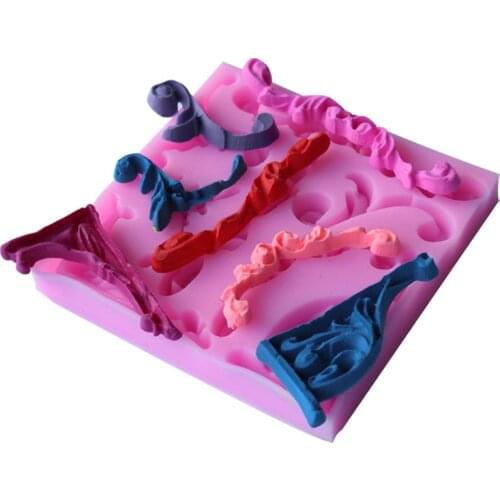 Vintage Lace Shape Fondant Cake Silicone Mold Pastry Chocolate Mould DIY Cake Decoration Baking Tools Soap Candy Biscuits Molds