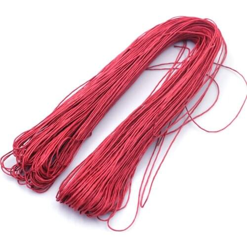 Cord Waxed Rope Cotton Red For Charm Necklace Jewelry DIY Findings 1mm 80M