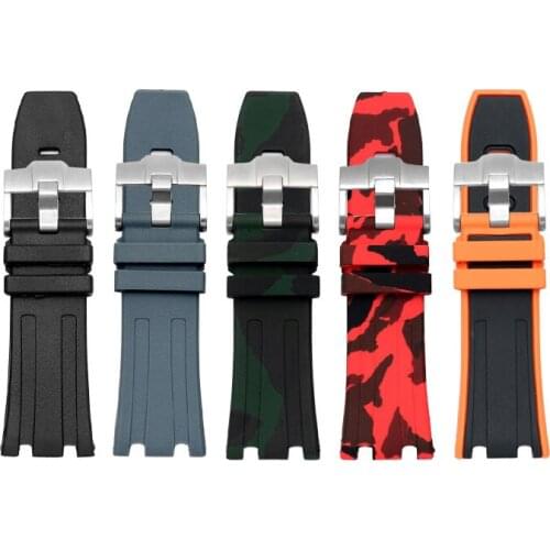 High quality waterproof rubber watchband Fit suunto TRAVERSE series Alpha watch silicone straps with stainless steel clasp28mm