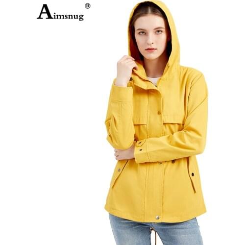 Aimsnug Plus Size Women Long Trench Hooded Top Outerwear Autumn Winter Packets Zipper Jackets 2021 mujer Fashion Hoodie Coats
