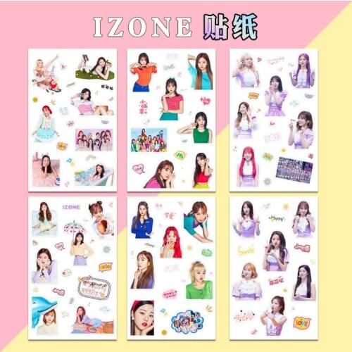 2pcs/set Kpop IZONE sticker waterproof DIY decorative mobile phone computer K-pop IZONE stickers