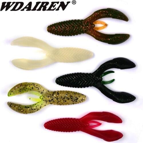 2pcs/lot fishing Lure Simulation Soft Shrimp Bait 9cm 11g Lobster Type jiging Baits 5 Colors Fake Shrimp Bait Fishing tackle