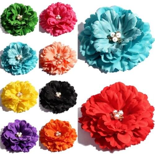 4pcs/lot 11CM 20 Colors Newborn DIY Fashion Artificial Shaped Fabric Flowers Bouquet For Wedding Bride Garland Home
