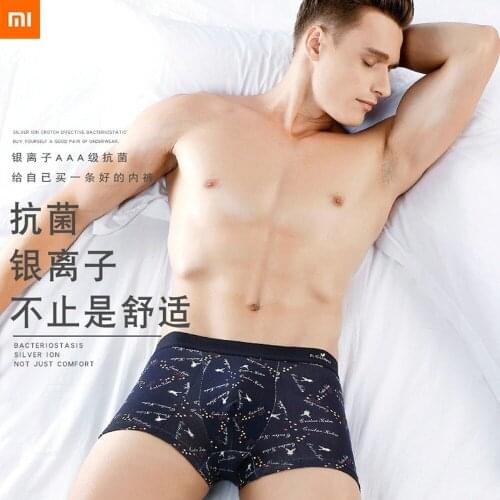 4pcs/lot Xiaomi Mens Underwear Boxers Cotton Fashion Printed Men Underpants Boxer Shorts Male Panties