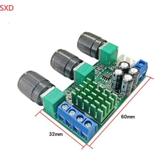 5pcs DC 12V-24V TPA3116D2 80Wx2 Digital Amplifier Board Treble Bass Volume adjust Amp