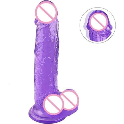 7.0 Inches Crystal Penis Suction Cup Penis Huge Dildo Cock Big Size Lifelike For Beginners Penis Adult Product Sex Toy For Women