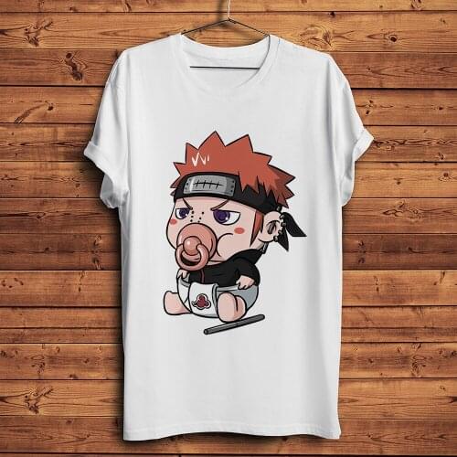 Baby Akatsuki Pain Konan Hoshigaki Kisame Deidara Zetsu Sasori Itachi funny anime t shirt men Naruto unisex streetwear manga tee