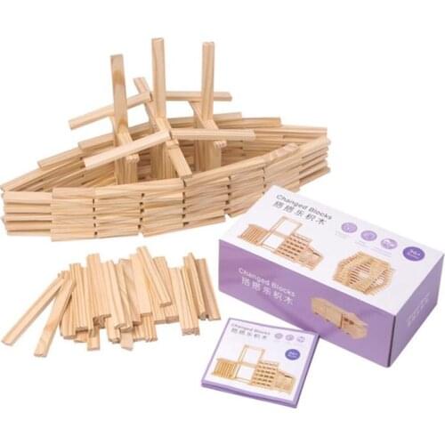 ChildrenS Building Blocks Toy Wooden Collapsed Tower Wooden Blocks Stacked Diy Building Blocks Game Educational Toy Gift