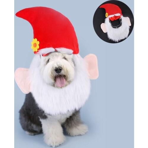 Brand Design Christmas Dog Costume Santa Claus Pet Dog Accessories for Cat Puppy Medium Pet Hats Head Wear S/M Drop Shipping