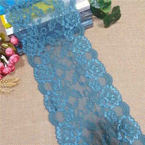 Width 19cm E1492 popular different dress design elastic lace fabric