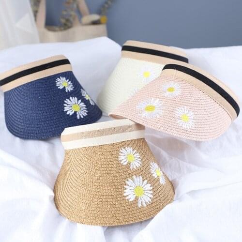 Summer Travel Outdoor Sunscreen Princess Cap Kids Baby Fashion Straw Beach Hats Childrens Empty Top Sun Hat