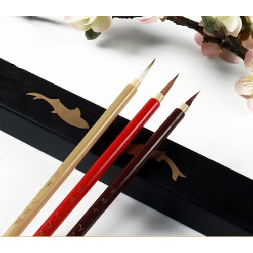 3pcs Chinese Calligraphy Pen Set Caligrafia Beginner Painting Fine Line Brush Pen Lian Calligraphy Brush Pen Set Tinta China