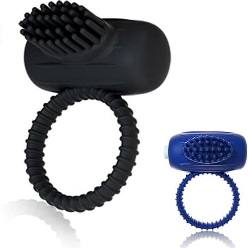 Cheap Penis Ring Silicone Vibrator Delayed Ejaculation Cock Ring Vibrator Clit Stimulater Adult Toy Sex Products For Men Penis