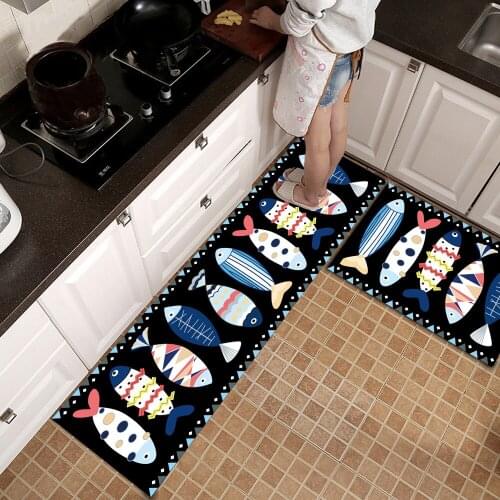 Waterproof Oilproof Kitchen Mat Antislip Bath Mat Soft Bedroom Floor Mat Living Room Carpet Doormat Kitchen Rug