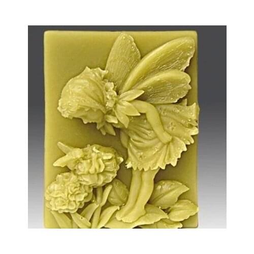 New Butterfly flower girl Lovely Fairy Floral Craft Art Silicone Soap Mold Craft Molds DIY