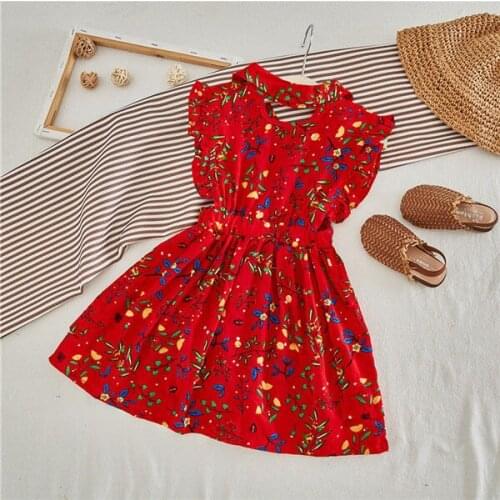 2020 new girl baby summer Kids cotton dress children party birthday splice dresses clothing