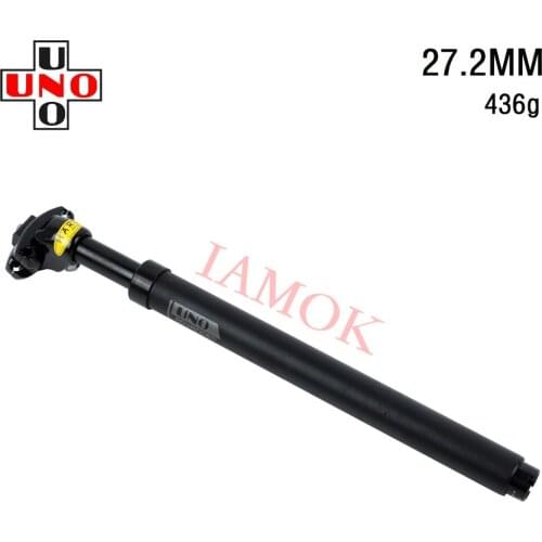 UNO SP-380 Bicycle Black/Silver Shockproof Seatpost 350mm Iamok Mountain Bike Light Seat Post