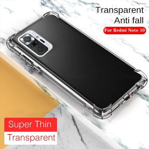 Shockproof Transparent Soft Tpu Phone Case For Xiaomi Note 10 10s Note10 pro max Global Version Ultra Thin Back Protector Cover