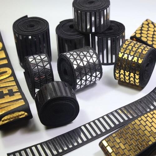 Laser sequins Elastic bands for clothes 15-50MM Elastic ribbon DIY Sewing Accessories rubber band elastic bands for fit