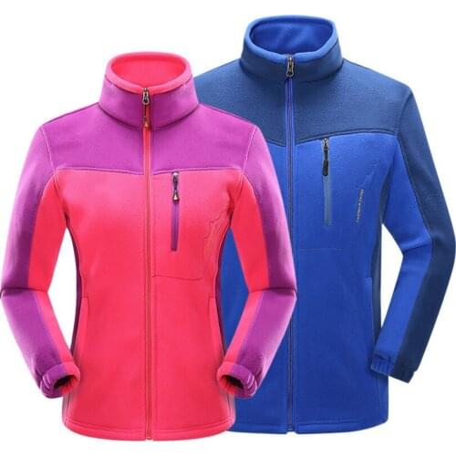 Hot Outdoor Sports Fleece Jacket For Men Women Patchwork Thick Warm Outerwear Autumn Climbing Clothing Hiking Jacket