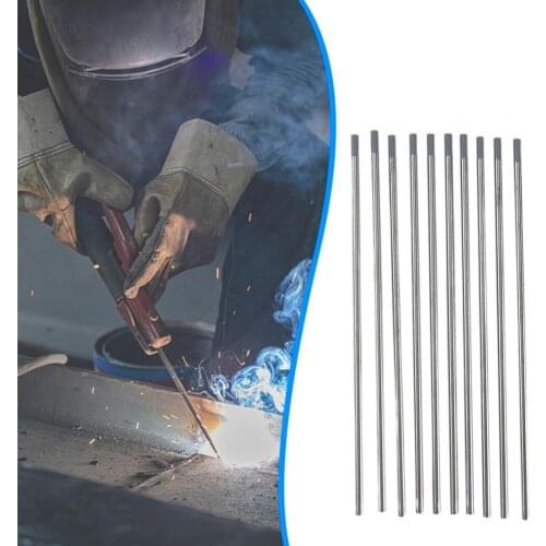 10Pcs Tungsten Needles 1.0/1.6/2.0/2.4/3.2/4.0mm Complete Stable Arc No Radiation Gray-headed Tungsten Needle Group TIG Welding