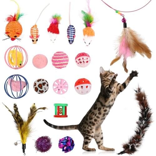 17pcs/set Funny Pet Toys Cat Pet Toys Food Ball Toys for Cats Scratching Playing Training Pet Supplie High Quality Pet