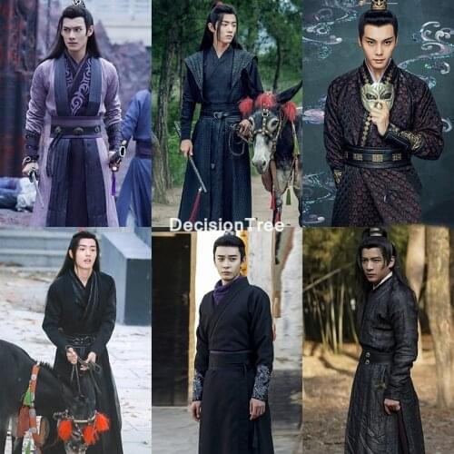2021 the untamed tv hanfu ancient chinese men hanfu costume swordsman clothing male chinese hanfu tang suit halloween costume