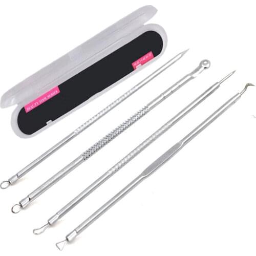3/4/5/7pcs Acne Nose Blackhead Remover White Head Black Head Tool Pimple Comedone Extractor Acne Removal Needle Stainless Steel