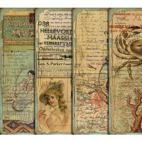 3Kinds TN Base Vintage Material Paper DIY scrapbooking junk journal base collage diary happy plan gift decoration paper