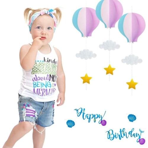 4pcs Kindergarten Window Hanging 3D Paper Hot Air Balloon Cloud Ornaments For Wedding Baby Shower Birthday Party Decorations