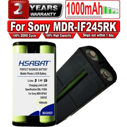 HSABAT 1000mAh BP-HP550-11 Battery for Sony MDR-IF245RK RF4000 RF4000K RF810 RF810RK RF840 RF850 RF860 RF925 RF970