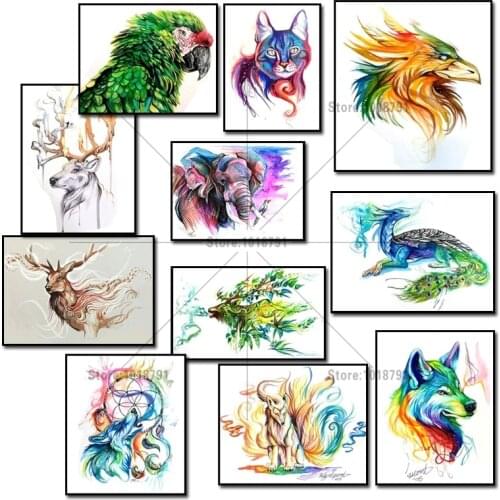Diy diamond painting cross stitch color Animal Wolf rhinestones crystal diamond embroidery mosaic needlework wall craft
