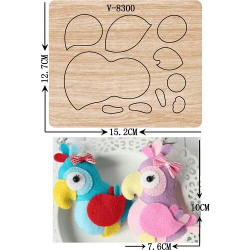 New parrot wooden dies cutting dies for scrapbooking Multiple sizes V-8300