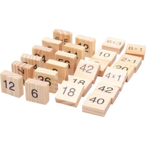 Montessori Kid Wooden Block 99 Multiplication Table Math Learning Education Cognition Puzzle Toy Gift