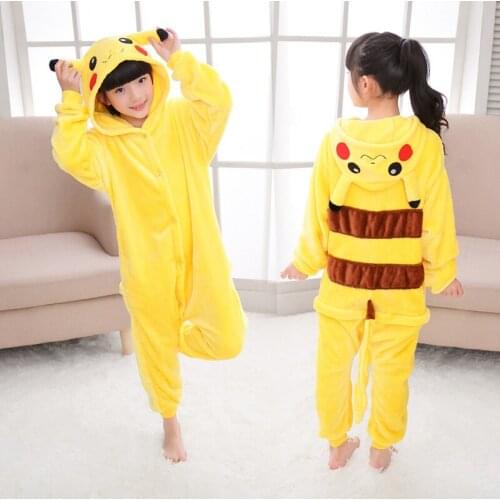 Kigurumi Animals Kids Anime Cosplay Costume Funny Suit School Party Student Play Games Onesies Performance Yellow Cartoon Fancy