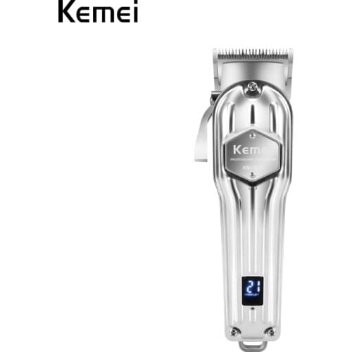 Kemei-1983 Barber All Metal Rechargeable Hair Clipper Electric Hair Trimmer Professional Haircut Shaver Beard Trimmer Machine