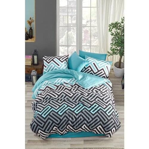 Maze Double Personality Duvet Cover Set White 200x220 Cotton Tubeless